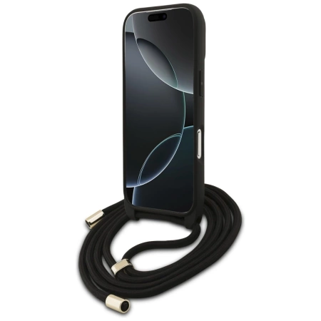 Etui Guess 4G Big Logo Cord Stap Crossbody na iPhone 17 Pro - brązowe