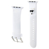 Armband für APPLE WATCH 4 / 5 / 6 / 7 / 8 / SE (38 / 40 / 41 MM) Karl Lagerfeld Strap 3D Rubber Choupette Head (Klawmsslcnh) weiß