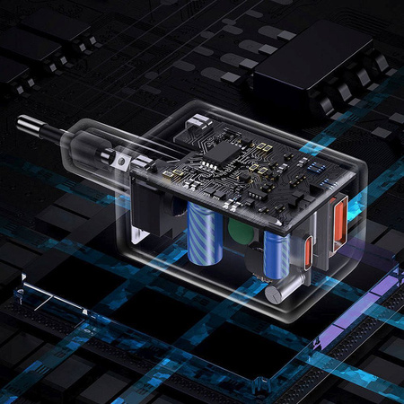 Baseus Super Si Pro szybka ładowarka USB / USB Typ C 30W Power Delivery Quick Charge czarny (CCSUPP-E01)