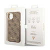 Oryginalne Etui IPHONE 14 PLUS Guess Hard Case 4G Vintage Gold Logo (GUHCP14MHG4SHW) brązowe