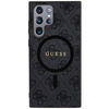 Oryginalne Etui GUESS Hardcase GUHMS24LG4GFRK do Samsung S24 Ultra (Kompatybilny z Magsafe / 4G Ring classic logo / czarny)