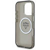 Original Handyhülle IPHONE 16 PRO Guess IML Metal Mountain Logo MagSafe schwarz