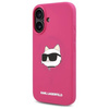 Original Case IPHONE 16 Karl Lagerfeld Hardcase Silicone Choupette Head Print MagSafe (KLHMP16SSCHPPLF) fuchsia