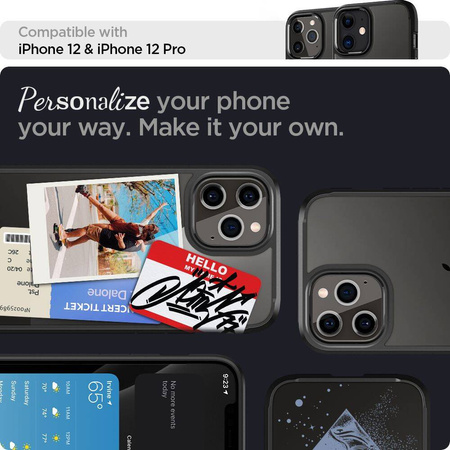 Etui IPHONE 12 / 12 PRO Spigen Ultra Hybrid Matte czarne