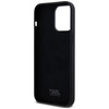 Original Handyhülle IPHONE 14 PRO MAX Karl Lagerfeld Hardcase Silicone Metal Script Logo schwarz