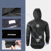 Rockbros YPY013BKM atmungsaktive winddichte Regenjacke M - Schwarz