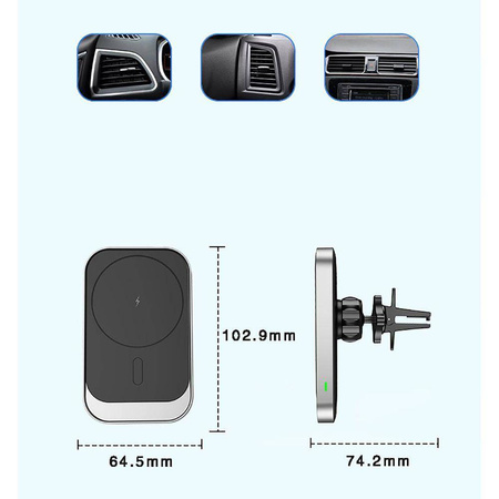 TECH-PROTECT CW19 MAGNETIC MAGSAFE VENT CAR MOUNT BLACK