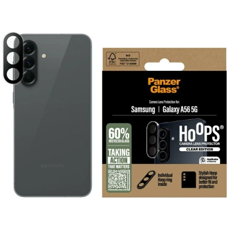PanzerGlass Hoops Lens Protector Tempered Glass for Samsung Galaxy A56 5G - Clear