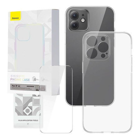 Etui IPHONE 12 Baseus Corning & Szkło Hartowane transparentne