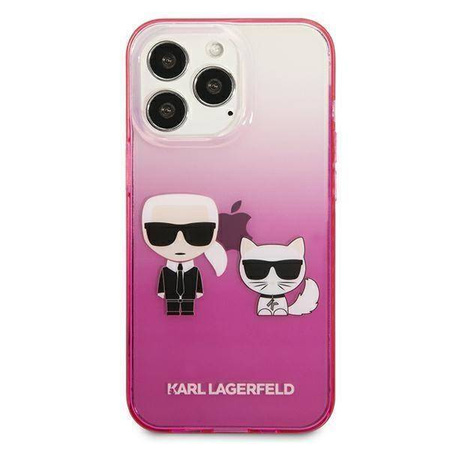 Karl Lagerfeld KLHCP13LTGKCP iPhone 13 Pro / 13 6.1 &quot;Hardcase Pink / Pink Gradient Ikonik Karl &amp; Choupette