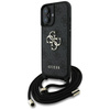 Original Case IPHONE 16 Guess 4G Big Logo Cord Stap Crossbody black