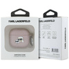 Original Case APPLE AIRPODS 4 Karl Lagerfeld Cover Monogram Karl & Choupette Head pink