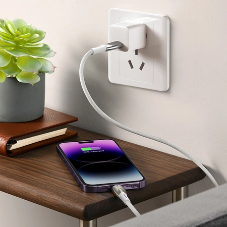 Baseus Glimmer Series cable with fast charging USB-C - Lightning 480Mb/s PD 20W 1m white