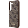 Etui Guess 4G Metal Gold Logo na Samsung Galaxy S24+ - brązowe