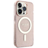 Guess GUHMP14LHCMCGP iPhone 14 Pro 6.1" pink/pink hardcase Glitter Gold MagSafe