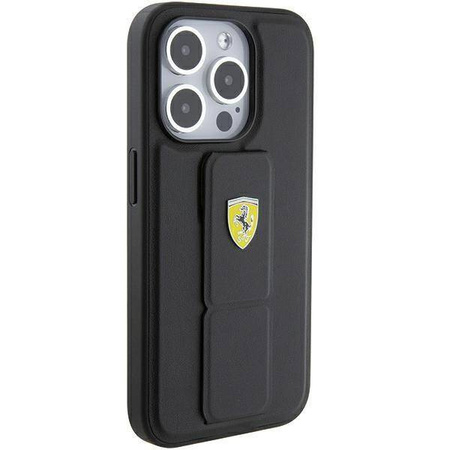Ferrari nakładka do iPhone 15 Pro 6,1" FEHCP15LGSPSIK HC GRIP STAND PU