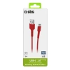 SBS TECABLEMICROC15R USB-A - USB-C Cable 1.5m - Red
