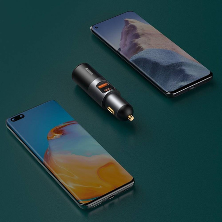 Baseus Share Together ładowarka samochodowa USB / USB Typ C / gniazdo zapalniczki 120W Quick Charge Power Delivery szary (CCBT-C0G)