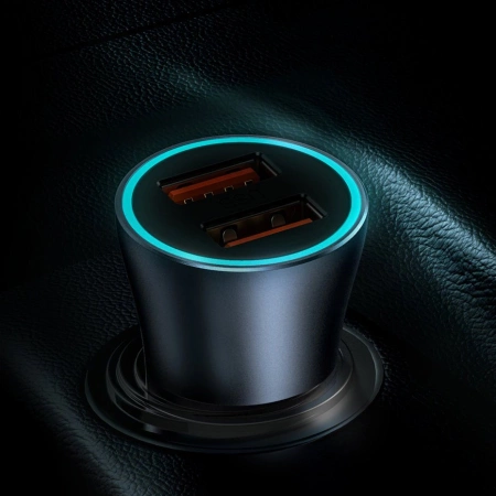 Baseus Golden Contactor Pro Dual Quick Charger Car Charger U+C 40W Dark Gray