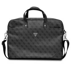 Original Handyhülle LAPTOP 16" Guess Saffiano 4G Hot Stamp Triangle Logo schwarz