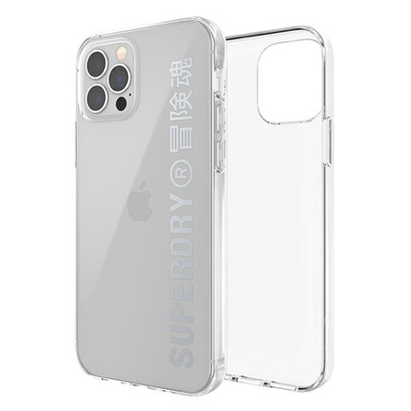 SuperDry Snap iPhone 12/12 Pro Clear Cas e silver / silver 42591