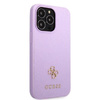 Original Case IPHONE 13 PRO Guess Hardcase Saffiano 4G Small Metal Logo purple