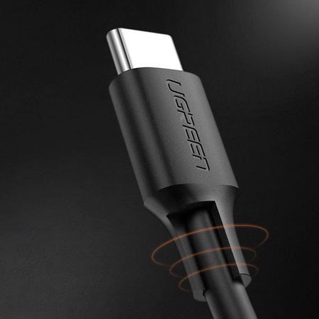 Ugreen kabel USB Typ C do ładowania i transferu danych 3A 0,5m czarny (US286)