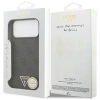 Etui Guess Leather 4G Triangle Strass MagSafe na iPhone 17 Pro Max - czarne