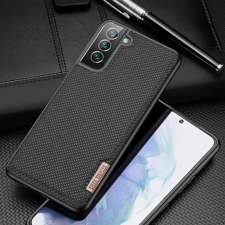 Dux Ducis Fino case covered with nylon material for Samsung Galaxy S22+ (S22 Plus) green