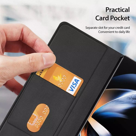 Dux Ducis Bril Leather Flip Wallet Case for Samsung Galaxy Z Fold5 5G - Black