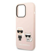 Karl Lagerfeld Liquid Silicone Karl & Choupette MagSafe - Etui iPhone 14 Pro (różowy)
