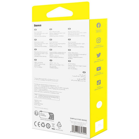 Kabel Baseus Cafule USB-C / USB-C 100W 1 m - czerwono-czarny i czarno-szary (2 szt.)