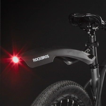 Rockbros DNB8001 Schutzblech mit rotem LED-Licht – Schwarz