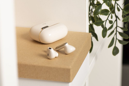 Słuchawki bezprzewodowe / bluetooth Stereo TWS ART AP-TW-B4W + stacja dokująca ze złączem typ C białe