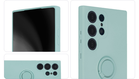 Nakładka Finger Ring do Samsung Galaxy S23 Ultra jasnozielona