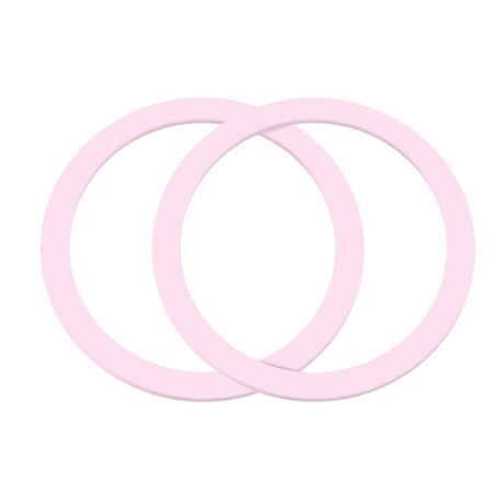 Joyroom zestaw metalowych pierścieni magnetycznych do smartfona 2 szt. różowy (JR-Mag-M3)