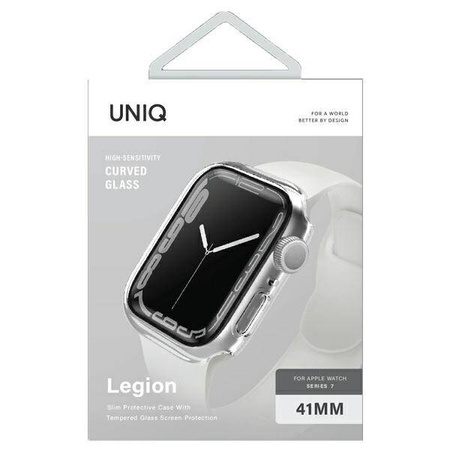 UNIQ etui Legion Apple Watch Series 7 41mm przezroczysty/clear