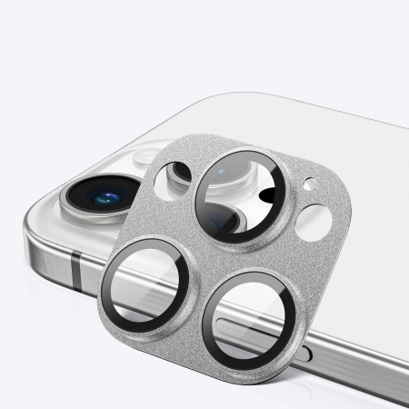 AmazingThing Aviation-Grade Alloy Tempered Glass Lens for iPhone 16 Pro / 16 Pro Max Camera Lens - Gray