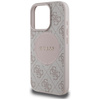 Original Case IPHONE 16 PRO MAX Guess 4G Circle Classic Logo MagSafe pink