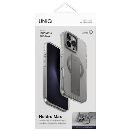 Etui IPHONE 16 PRO MAX UNIQ Heldro Max Magclick Charging Clear Lucent transparentne