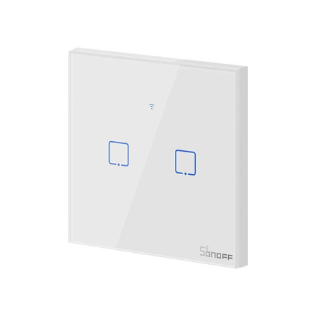 Sonoff T0EU2C-TX two-channel touch Wi-Fi wireless wall smart switches weiß (IM190314010)