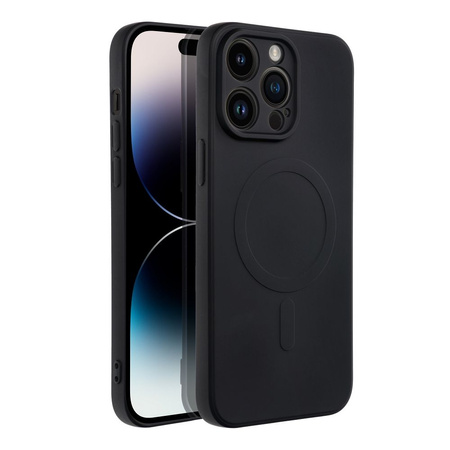 Etui do iPhone 14 Pro Max czarne MagSafe + Szkło na ekran + Szkło na aparat