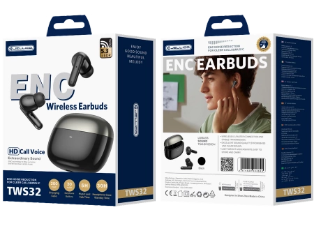 JELLICO wireless earphones (ENC) TWS32 Black