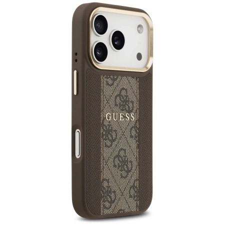 Guess 4G Stripe MagSafe case for iPhone 17 Pro - brown