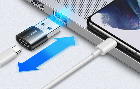 Joyroom adapter przejściówka z USB Typ C (żeński) na USB (męski) czarny (S-H152 Black)