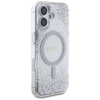 Schutzhülle IPHONE 16 Guess HC Resin Bottom Glitter silber
