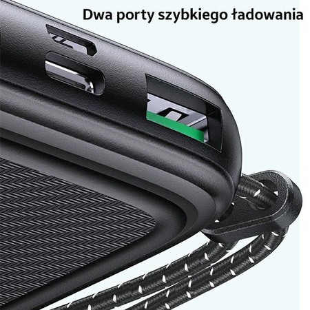 USAMS Powerbank PB56 10000mAh 22.5W2xQC3.0+PD Fast Charge czarny/black 10KCD15101 (US-CD151)