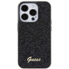 Guess Disco Metal Script Hülle für iPhone 15 Pro – Schwarz