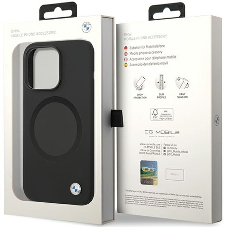 Original Case IPHONE 14 PRO BMW Signature Liquid Silicone MagSafe (BMHMP14LSILBK2) black