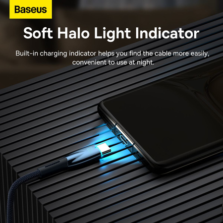 Kabel USB do USB-C Baseus Glimmer, 100W, 1m (niebieski)